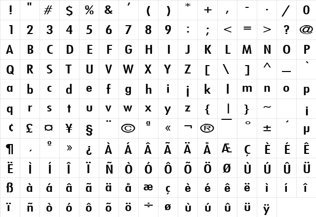 Fuji Extended Normal  glyph index