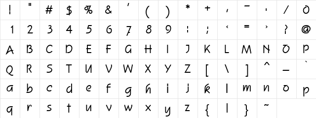 Squire Regular  glyph index