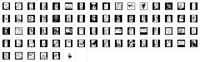 Myths Regular  glyph index
