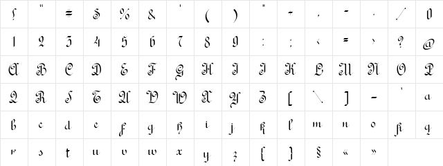 Rondo Ancient Two Regular  glyph index