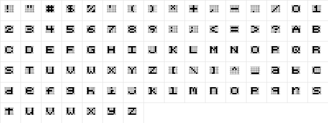 Chlorenuf Regular  glyph index