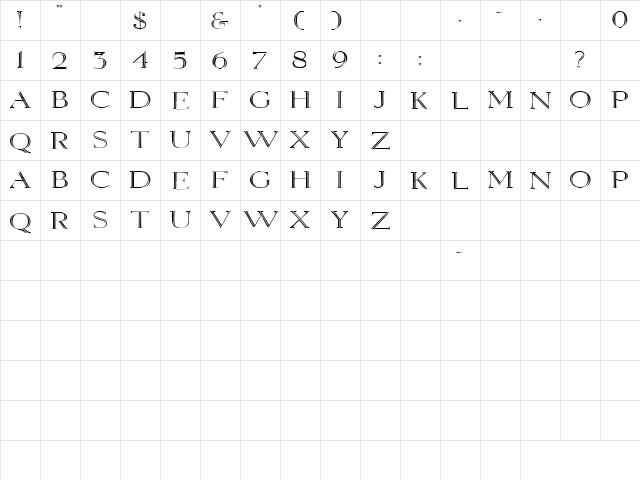 Night In The Ruts 2 Regular  glyph index