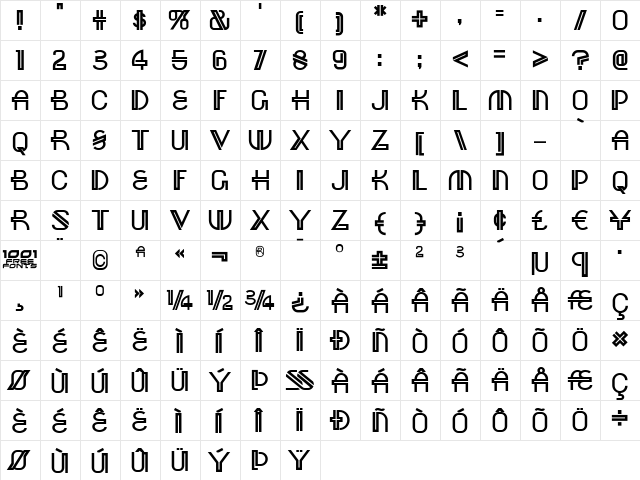 Red October NF Regular  glyph index