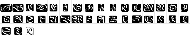 SchneidlerSolitaires Regular  glyph index