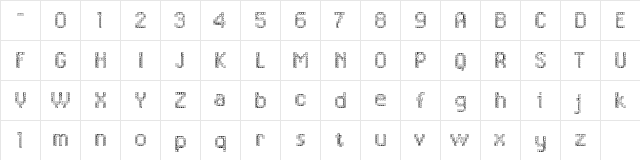 Letrix 2  glyph index