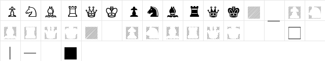 LastMinuteChess Regular  glyph index
