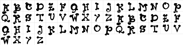 JMH PETS CAPS Regular  glyph index