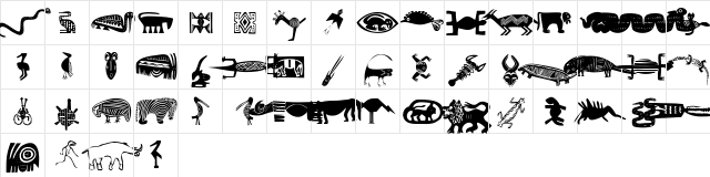 Wildlife Regular  glyph index