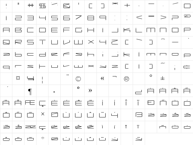Capacitor Regular  glyph index