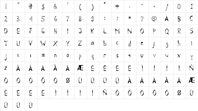 Cappadocia Regular  glyph index