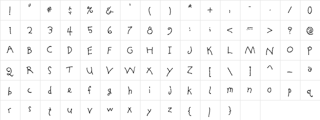 AL Amusement Regular  glyph index