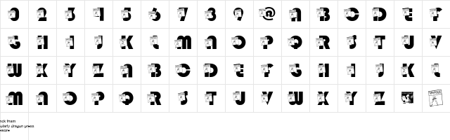pf_wanted_winter Regular  glyph index