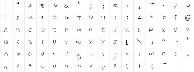 ZebraFlames Light Regular  glyph index