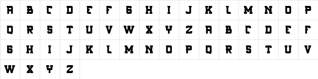 Rostter boot FREE Regular  glyph index