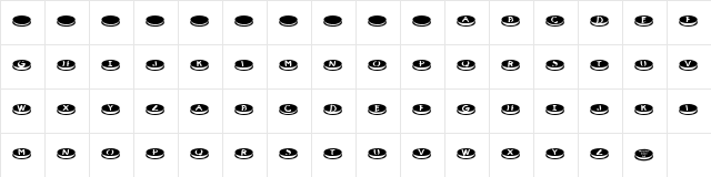 KR Dunkers Regular  glyph index