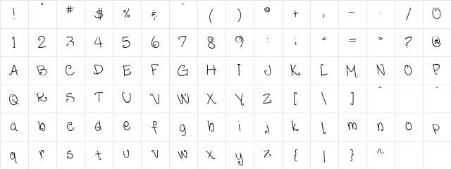 LD Keri Regular  glyph index