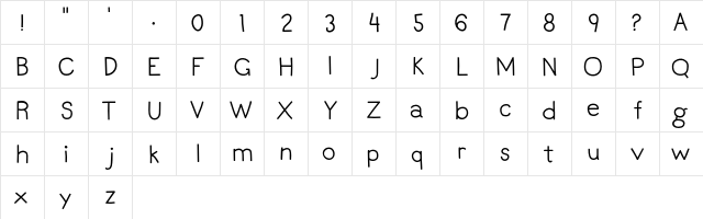 Write Sans Lite Regular  glyph index