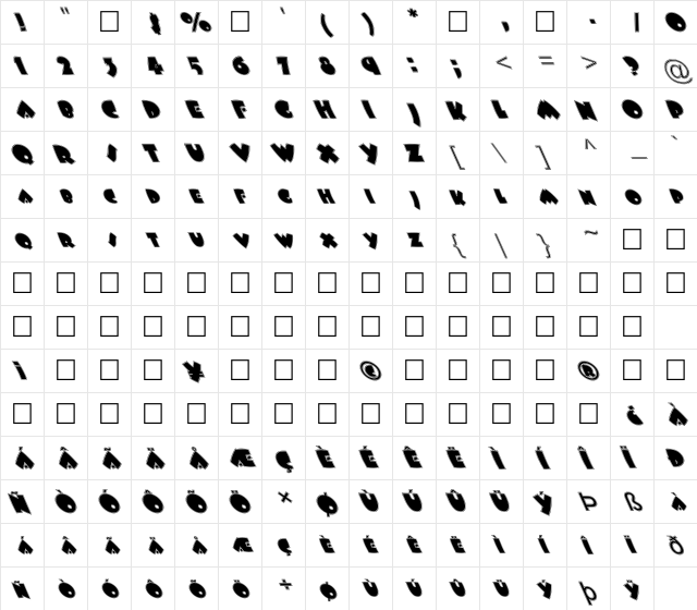 FZ JAZZY 9 CONTOUR LEFTY Normal  glyph index