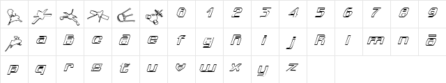 spuknik outline Regular  glyph index