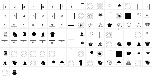 DiagramTTFritz Regular  glyph index