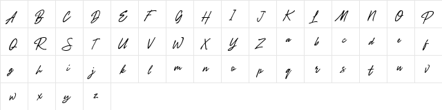 Dream Beach Regular  glyph index