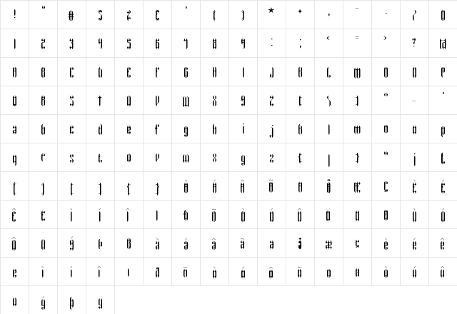 Wyvern Wings BRK Normal  glyph index