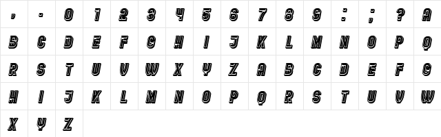 Restaurant Menu Regular  glyph index