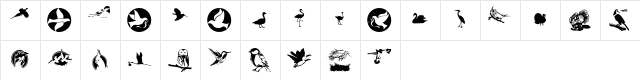 ryp_birds1 Regular  glyph index