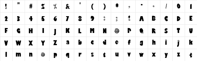 HippoCritic Regular  glyph index