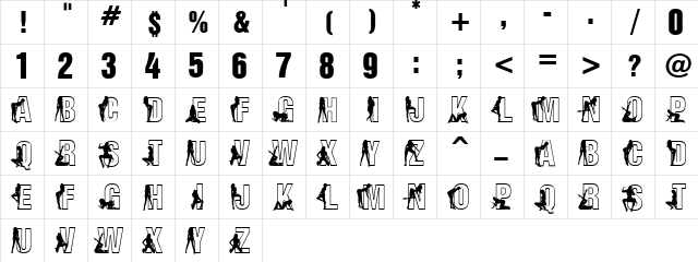 Fuzzy Cootie Regular  glyph index