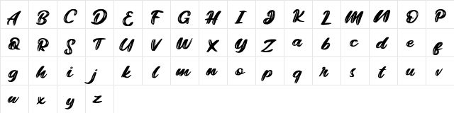 Bright FREE Regular  glyph index