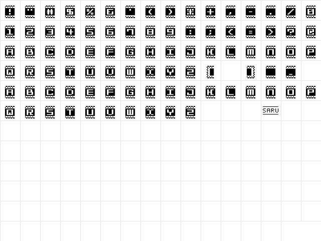 Bit Lines15 (sRB) Regular  glyph index