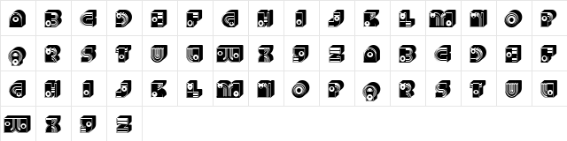 Fantasy Extruded Regular  glyph index