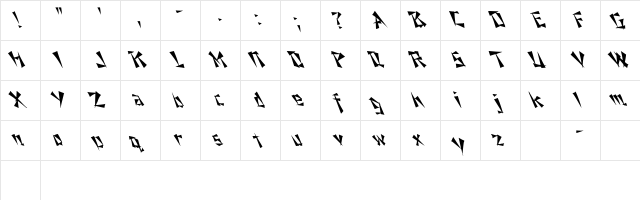 Nixon Was A Lefty Regular  glyph index