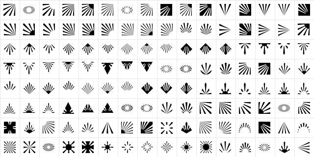 Altemus Rays  glyph index