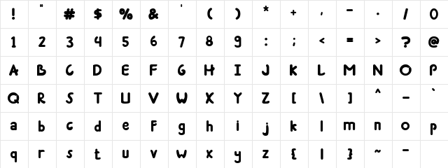 Learnings Regular  glyph index