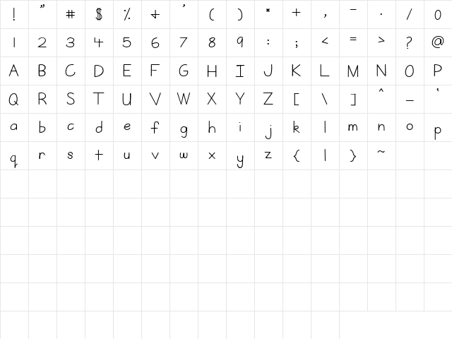 LD Fine Print 13 Regular  glyph index