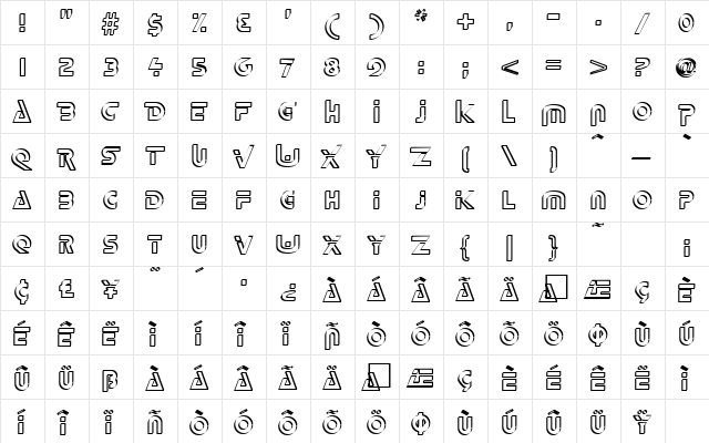 Delta Overlap Regular  glyph index