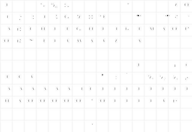 Maverick's Fill Diamonds Regular  glyph index
