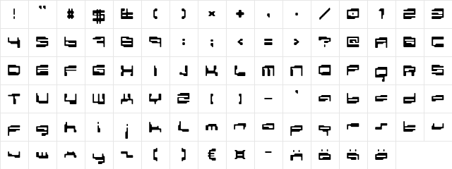 personal computer Regular  glyph index