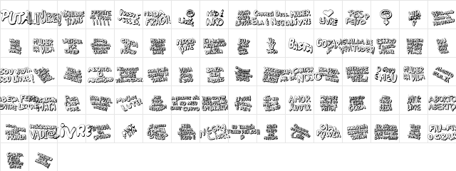 femme Italic  glyph index