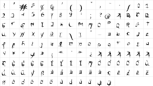 Heartbeats Black  glyph index