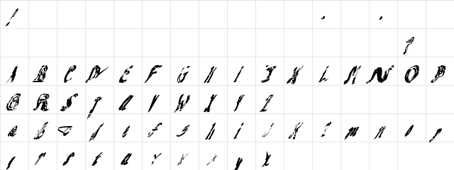 Temperature Zones Regular  glyph index