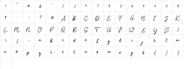 my status Regular  glyph index