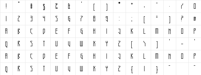 Havannah Hank Regular  glyph index