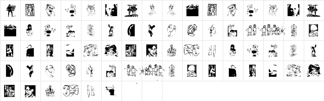 VectorPaintings Regular  glyph index