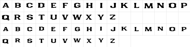 LHF Smalts Regular  glyph index