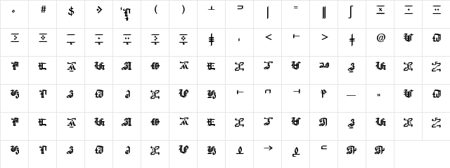 Maharlikang Tagalog AV1 Regular  glyph index