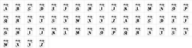 101! Gift Regular  glyph index