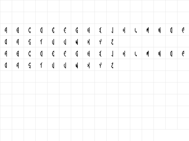 Round_Monogram_Left Regular  glyph index
